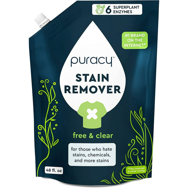 Laundry Stain Remover Refill, Free & Clear, 48 fl.oz. W9
